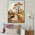 Designart "Baobab Dominated Savanna II" Tree Baobab Floater Framed Wall