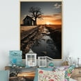 thumbnail image 1 of Designart "Barn On The Horizon At Sunrise" Barn Floater Framed Wall Art Living Room, 1 of 5
