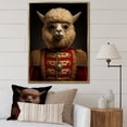 thumbnail image 1 of Designart "Baroque Alpaca Wool Elegance" Animals Framed Wall Art - Traditional Grey Alpaca Entryway Framed Wall Art Print, 1 of 6