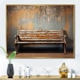 thumbnail image 1 of Designart "Baseball Bench Simplicity II" Landscapes Floater Framed Wall Decor, 1 of 7