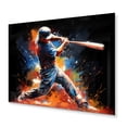 thumbnail image 1 of Designart "Baseball Swing Of EFlow III" Sports Metal Wall Decor, 1 of 5