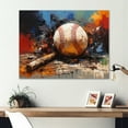 thumbnail image 1 of Designart "Baseball composition II" Sports Metal Wall Art Prints, 1 of 1