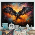 thumbnail image 1 of Designart "Bat Nocturnal Wings composition" Animals Floater Framed Wall Art Living Room, 1 of 7