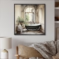 thumbnail image 1 of Designart "Bath Monochrome Of Calm II" Bath & Laundry Floater Framed Canvas Art Print, 1 of 7