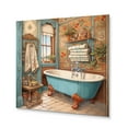 thumbnail image 1 of Designart "Bath Vintage beauty I" Bath & Laundry Metal Art Living Room, 1 of 5
