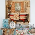 thumbnail image 1 of Designart "Bath Vintage beauty III" Bath & Laundry Canvas Print, 1 of 5