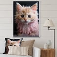 thumbnail image 1 of Designart "Bathing Cuddly Kittens In The Bathroom I" Bathroom Floater Framed Canvas Art Print, 1 of 5