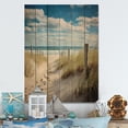 thumbnail image 1 of Designart "Bathing in the Ocean III" Nautical & Beach Print on Natural Pine Wood, 1 of 5