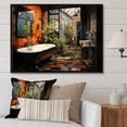 thumbnail image 1 of Designart "Bathroom City Oasis I" Bath & Laundry Floater Framed Wall Art Living Room, 1 of 7