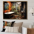 thumbnail image 1 of Designart "Bathroom City Oasis I" Bath & Laundry Floater Framed Wall Art Living Room, 1 of 7