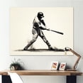 thumbnail image 1 of Designart "Batter's Intense Gaze" Sports Canvas Art Print, 1 of 5