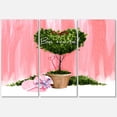 thumbnail image 1 of Designart ' Be Mine Heart Shaped Valentine House Plant ' Farmhouse Canvas Wall Art Print, 1 of 3