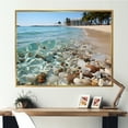 thumbnail image 1 of Designart "Beach Along Seven Miles I" Nautical & Beach Floater Framed Wall Art Living Room, 1 of 7
