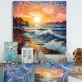 thumbnail image 1 of Designart "Beach Golden Sands Painting II" Nautical & Beach Canvas Print, 1 of 5