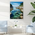 thumbnail image 1 of Designart "Beach Photo Calm Tidepools II" Nautical & Beach Floater Framed Wall Decor, 1 of 7