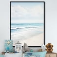 thumbnail image 1 of Designart "Beach Photo Calm Waters II" Nautical & Beach Floater Framed Canvas Art Print, 1 of 7