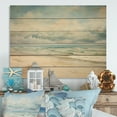 thumbnail image 1 of Designart "Beach Photo Coastal Calm II" Nautical & Beach Print on Natural Pine Wood, 1 of 5