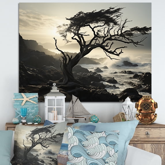 Designart "Beach Photo Coastal Euphony II" Nautical & Beach Wall Art Print