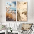 thumbnail image 1 of Designart "Beach Photo Coastal euphony I" Coastal Beach Wall Art Set Of 2 - Beige Beach Canvas Set For Living Room Decor, 1 of 7
