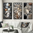 thumbnail image 1 of Designart "Beach Photo Harmonious symmetry IV" Abstract Framed Wall Art Set Of 3 - Grey Beach Frame Canvas Set For Living Room Decor, 1 of 7