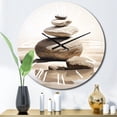 thumbnail image 1 of Designart "Beach Photo Harmonious symmetry VI" Beach Oversized Wall Clock, 1 of 5