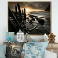 thumbnail image 1 of Designart "Beach Photo Oceanic flow I" Nautical & Beach Floater Framed Canvas Art Print, 1 of 7