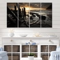 thumbnail image 1 of Designart "Beach Photo Oceanic flow I" Nautical & Beach Metal Wall Art Set, 1 of 5