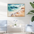 thumbnail image 1 of Designart "Beach Photo Oceanic flow XIV" Nautical & Beach Floater Framed Canvas Print, 1 of 7
