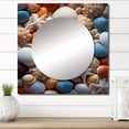 thumbnail image 1 of Designart "Beach Photo Seashell Euphony VI" Animals Square Mirror For Wall Decor - Large Teal Square Printed Wall Mirror Art - Square Coastal Mirror - Wall Mounted Square Large Mirror, 1 of 5