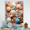 thumbnail image 1 of Designart "Beach Photo Seashell composition I" Animals Floater Framed Canvas Print, 1 of 7
