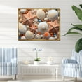 thumbnail image 1 of Designart "Beach Photo Seashell composition VI" Nautical & Beach Floater Framed Canvas Print, 1 of 7