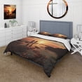 thumbnail image 1 of Designart "Beach Photo Sunset Charm X" Beach Bedding Covert Set - Coastal Beach Yellow Coastal Bed Set With 2 Shams, 1 of 6