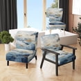 thumbnail image 1 of Designart "Beach Scandinavian Solitude III" Upholstered Abstract Accent Chair and Nautical & Coastal Arm Chair - Multiple Color & Pattern, 1 of 7