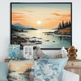 thumbnail image 1 of Designart "Beach Scandinavian silence I" Nautical & Beach Floater Framed Wall Art Living Room, 1 of 7