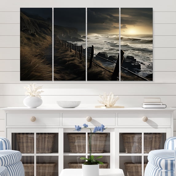 Designart "Beach Storm Euphony I" Nautical & Beach Metal Wall Décor Set