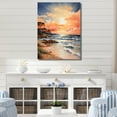 thumbnail image 1 of Designart "Beach Sunkissed Sands Painting II" Nautical & Beach Metal Wall Art Prints, 1 of 1