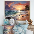 thumbnail image 1 of Designart "Beach Sunset Serenity I" Nautical & Beach Floater Framed Wall Art Living Room, 1 of 7