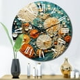 thumbnail image 1 of Designart "Beach Tidepool Euphony Pointillism II" Beach Oversized Wall Clock, 1 of 5