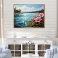 thumbnail image 1 of Designart "Beach Tropical Paradise Painting III" Beach Floater Framed Canvas Art Print, 1 of 7