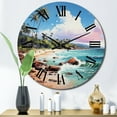 thumbnail image 1 of Designart "Beach Tropical Vibes Painting IV" Beach Oversized Wall Clock, 1 of 5