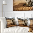 thumbnail image 1 of Designart Beach Zebra - Animal Throw Pillow - 18x18, 1 of 5