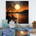 thumbnail image 1 of Designart "Beach horizon Sunset VI" Beach Floater Framed Wall Art Living Room, 1 of 7