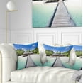 thumbnail image 1 of Designart Beach with Coconut Palm Trees - Landscape Photo Throw Pillow - 18x18, 1 of 5
