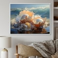 thumbnail image 1 of Designart "Beachcomber s Delight White Seashells" Animals Floater Framed Canvas Print, 1 of 7