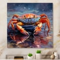 thumbnail image 1 of Designart "Beachcombing Crabs IV" Animals Metal Wall Decor, 1 of 5
