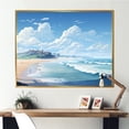 thumbnail image 1 of Designart "Beaches Of The French Basque II" France Floater Framed Canvas Wall Art, 1 of 1