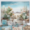thumbnail image 1 of Designart "Beachside Cactus Composition" Cactus Wall Art Living Room, 1 of 7