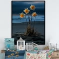 thumbnail image 1 of Designart "Beachside Daffodil Bloom" Daffodils Floater Framed Canvas Wall Art, 1 of 5