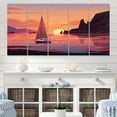 thumbnail image 1 of Designart "Beachside Dusk Twilight by the Shore" Coastal Metal Wall Art Set, 1 of 5