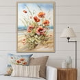 thumbnail image 1 of Designart "Beachside Red Poppies I" Poppies Floater Framed Canvas Art Print, 1 of 5